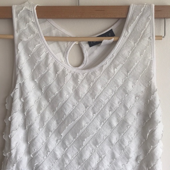 Janeric White Ruffle Top - Picture 2 of 4